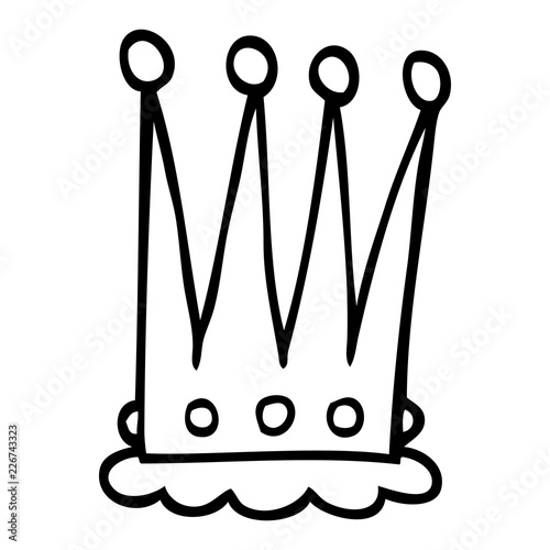 line drawing cartoon crown