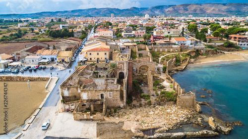 Aerial view. Avola, Province of Syracuse, Sicily, Italy