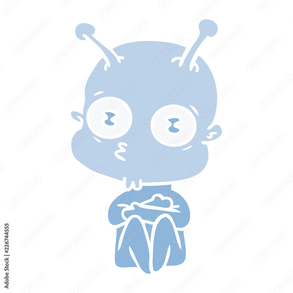 flat color style cartoon weird bald spaceman flat color style cartoon weird bald spaceman