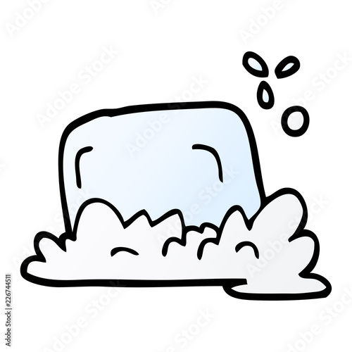 cartoon doodle bar of soap
