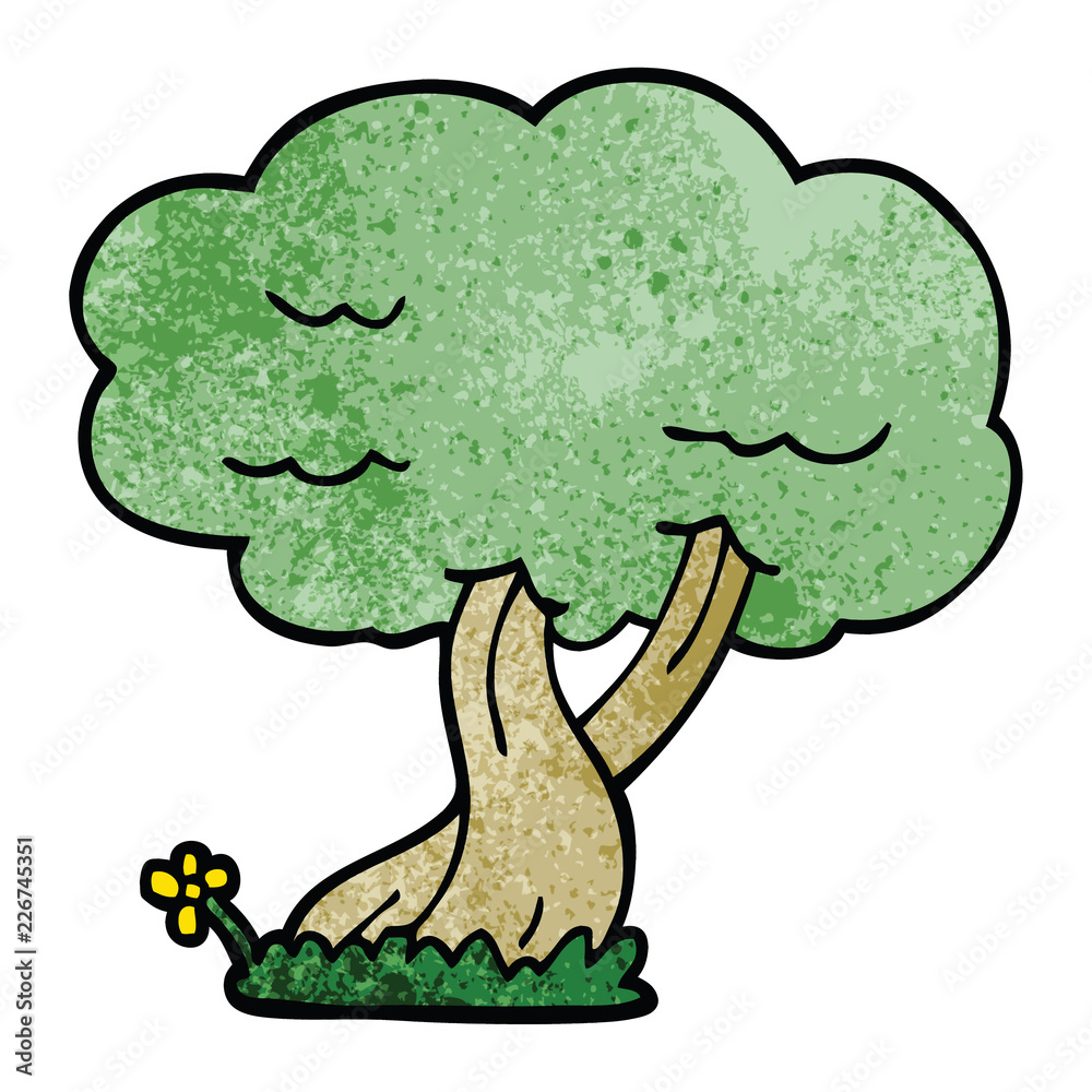 Obraz premium cartoon doodle tree