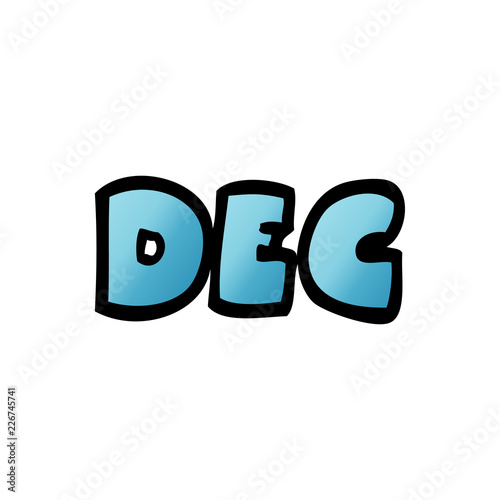 cartoon doodle month of december