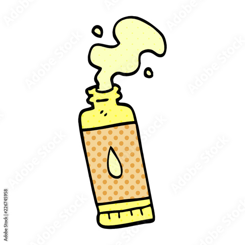 cartoon doodle squeezed lotion tube