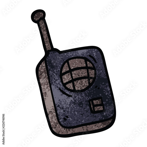 cartoon doodle walkie talkie