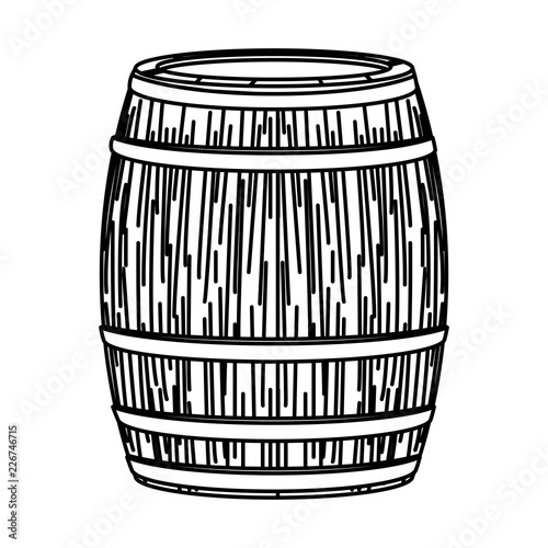 Wooden wine barrel