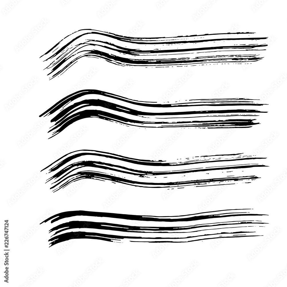 Brush stroke set. Texture.