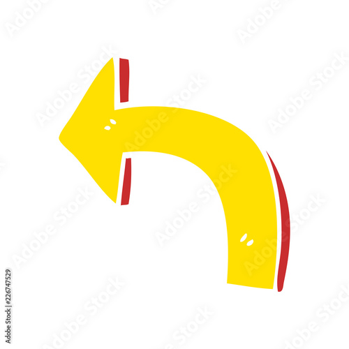 cartoon doodle directing arrow