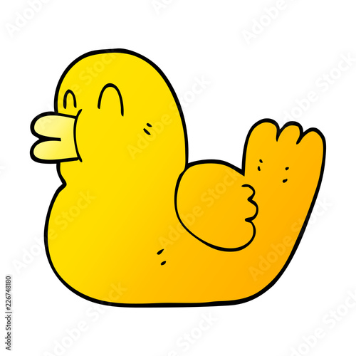 cartoon doodle rubber duck
