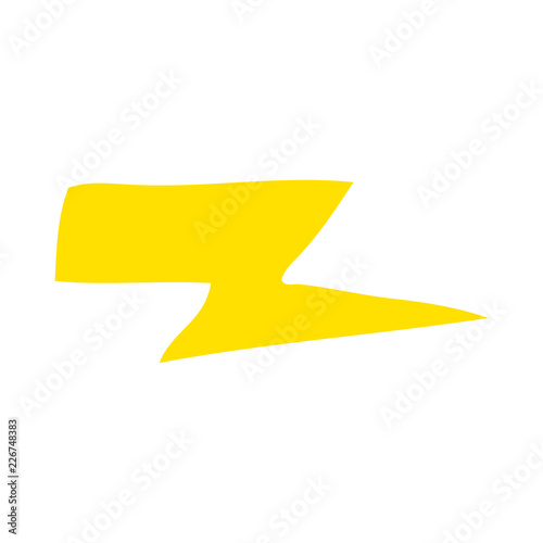 cartoon doodle lightening bolt