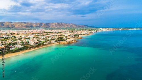 Aerial view. Avola, Province of Syracuse, Sicily, Italy