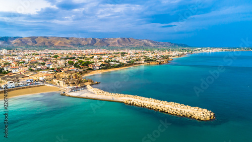 Aerial view. Avola, Province of Syracuse, Sicily, Italy photo