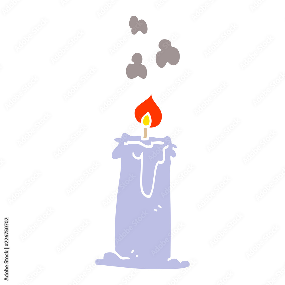 Obraz premium cartoon doodle lit candle