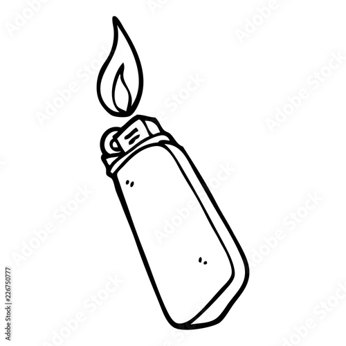 line drawing cartoon disposable lighter