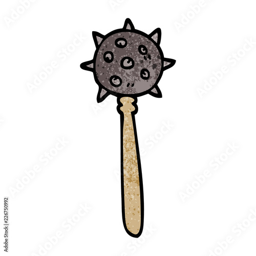 cartoon doodle medieval mace