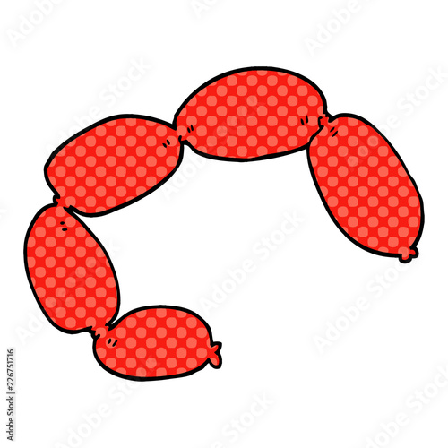 cartoon doodle sausages