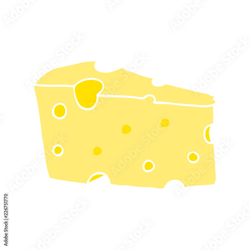 flat color style cartoon cheese