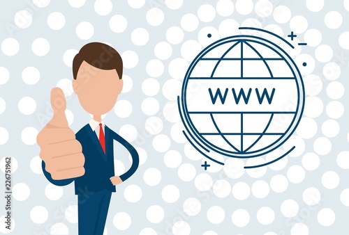 Использование глобальной интернет информации. Концепт.  Плоский дизайн. 