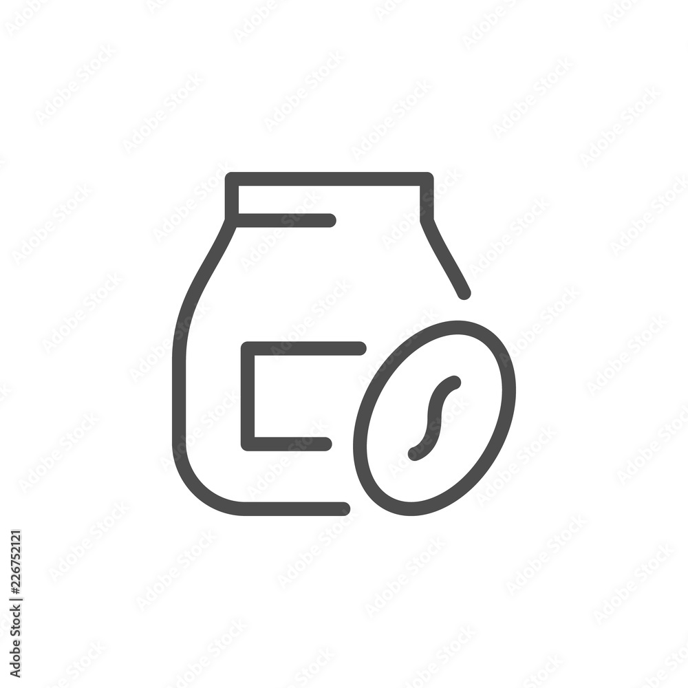 Coffee sack line icon Coffee sack line icon