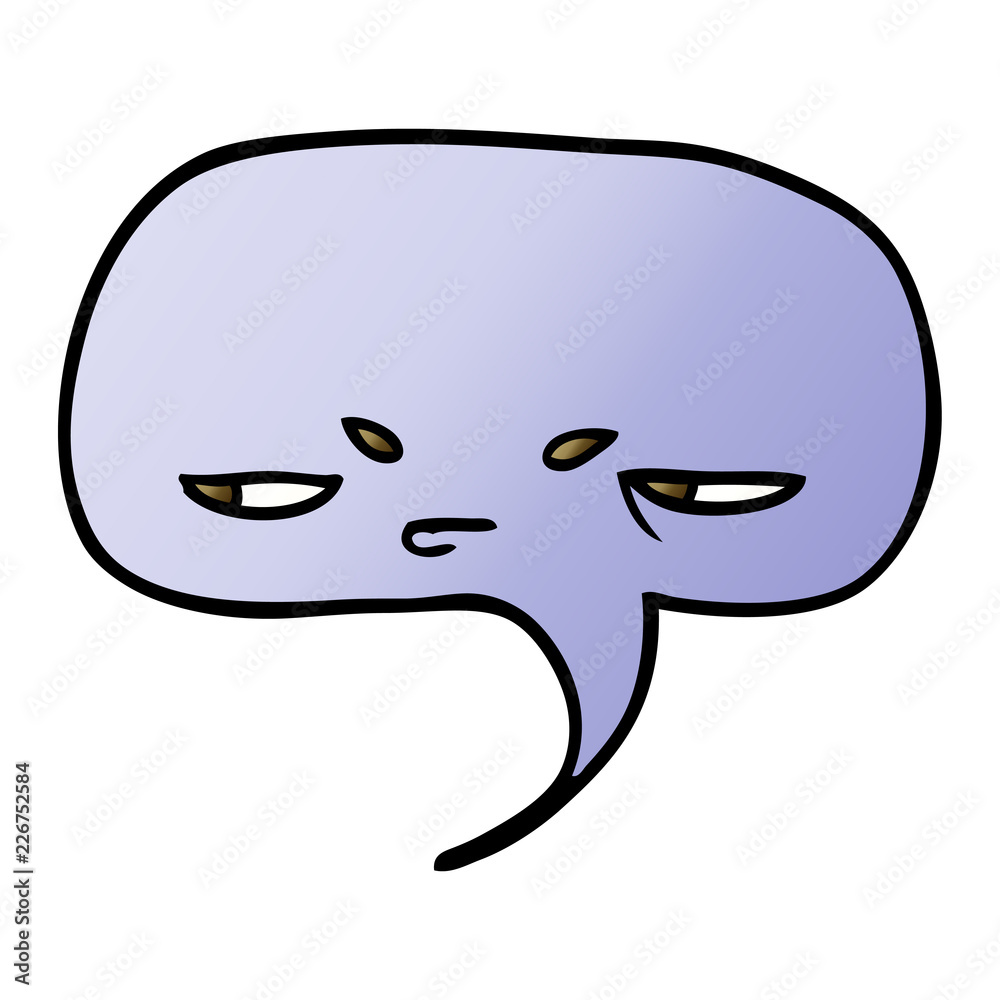 cartoon doodle speech bubble with face cartoon doodle speech bubble with face