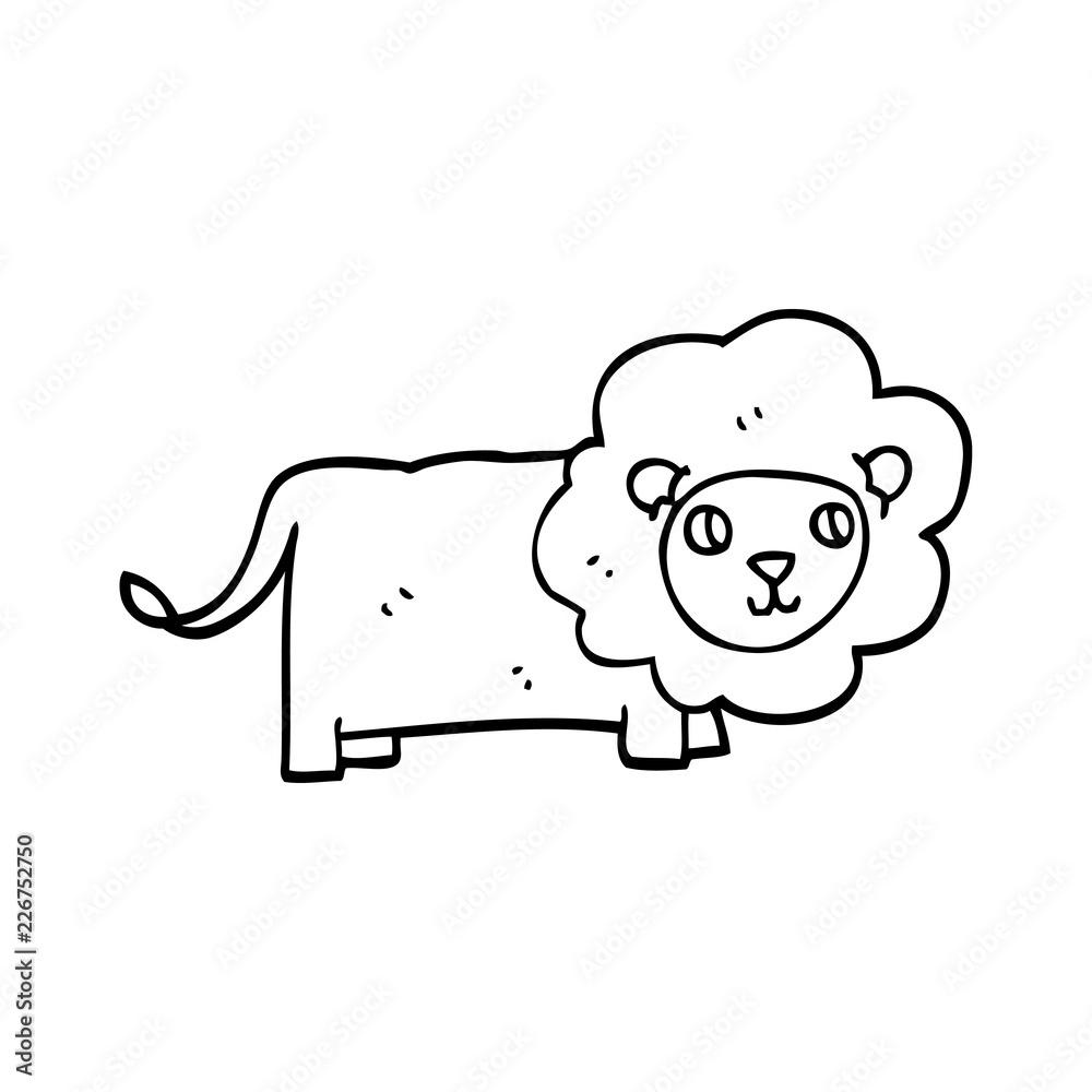 line drawing cartoon lion line drawing cartoon lion