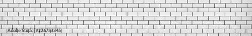 White texture of a brick. Gorizontal panoramic view for kithen panel skinali. 3d render