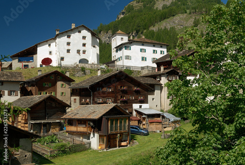 Alpine village of Spluegen, Grisons