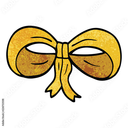 cartoon doodle tied bow