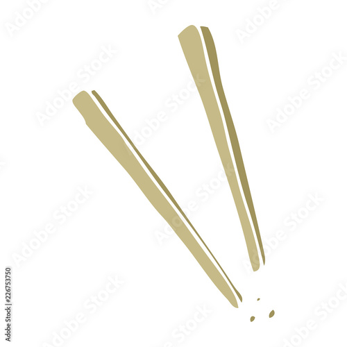 cartoon doodle wooden chopsticks