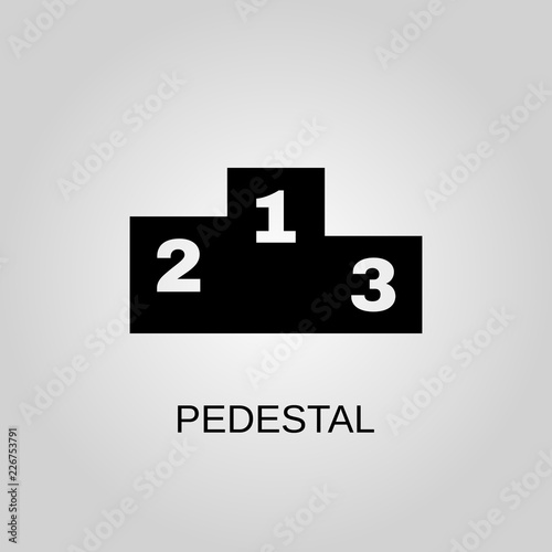 Pedestal icon. Pedestal symbol. Flat design. Stock - Vector illustration