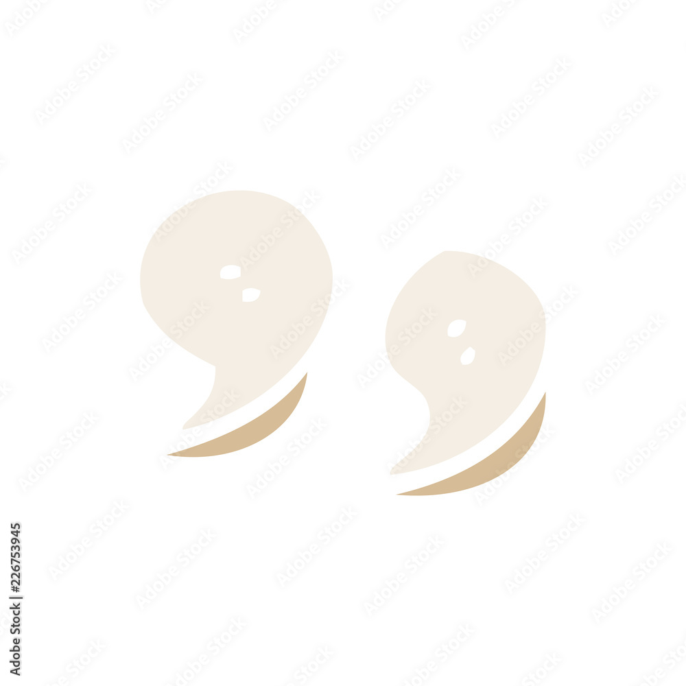 Obraz premium cartoon doodle quotation marks