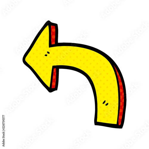 cartoon doodle directing arrow