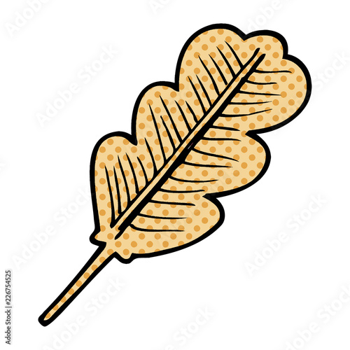cartoon doodle of a fallen leaf