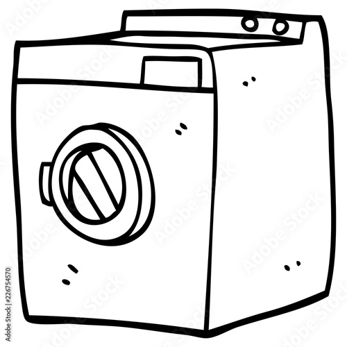 line drawing cartoon tumble dryer photo