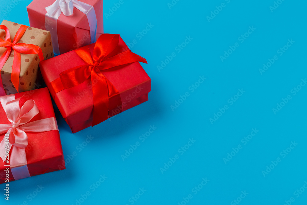 gift box on color background