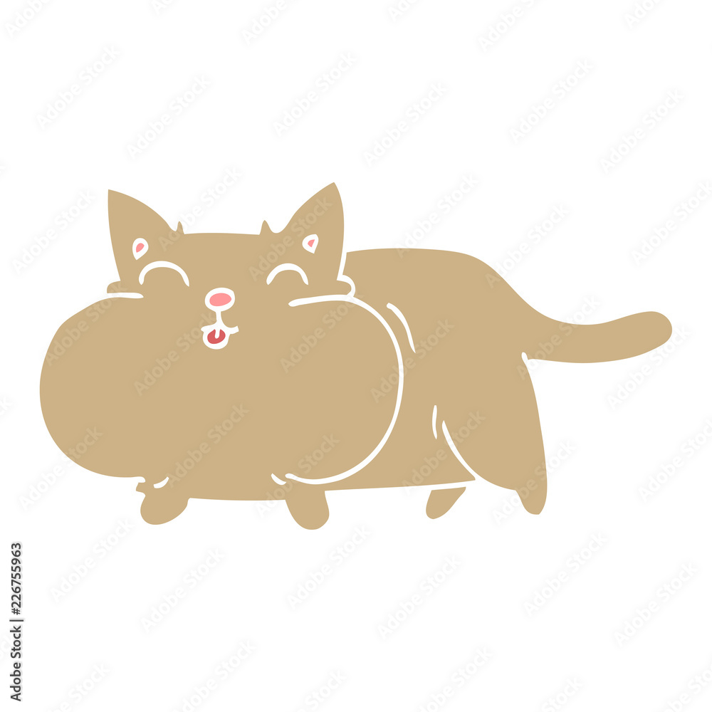 cartoon doodle happy cat cartoon doodle happy cat