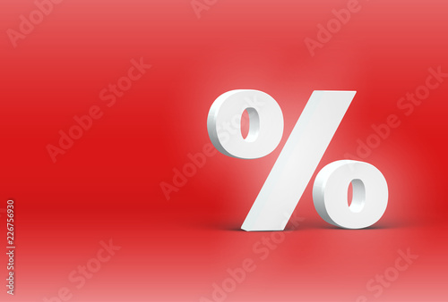 High detailed 3D font character, vector illustration