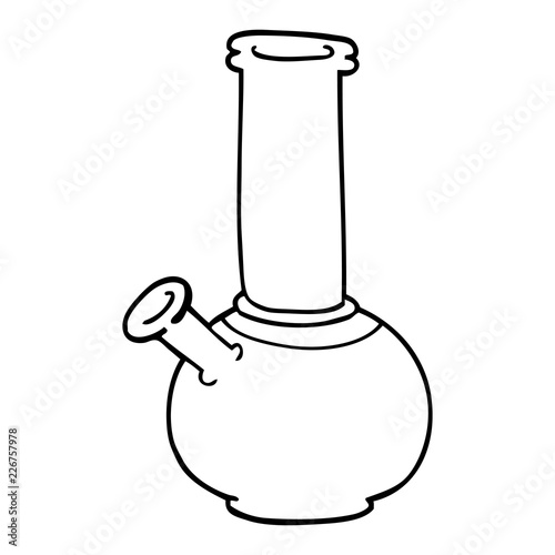 line drawing cartoon bong