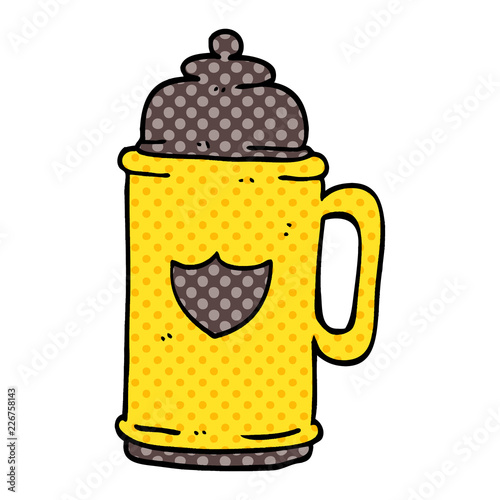 cartoon doodle golden tankard