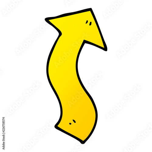 cartoon doodle directing arrow