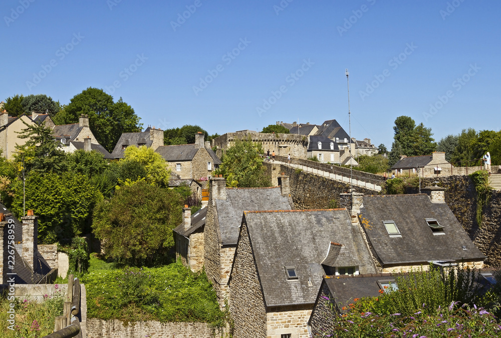 Medieval town center of Dinan, France