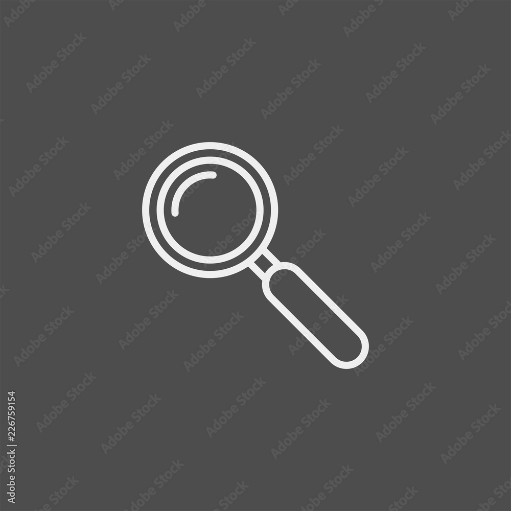 Magnifier flat vector icon. Search flat vector icon Magnifier flat vector icon. Search flat vector icon