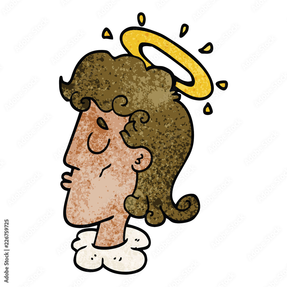 Fototapeta premium cartoon doodle angel face