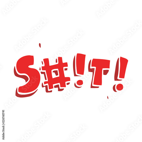 cartoon doodle swear word