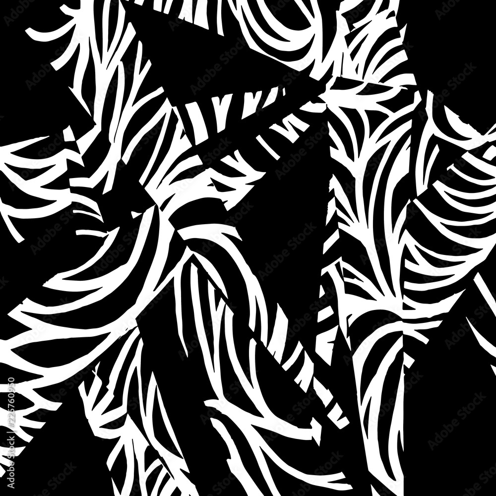 Brush pattern. Grunge background. Vector.