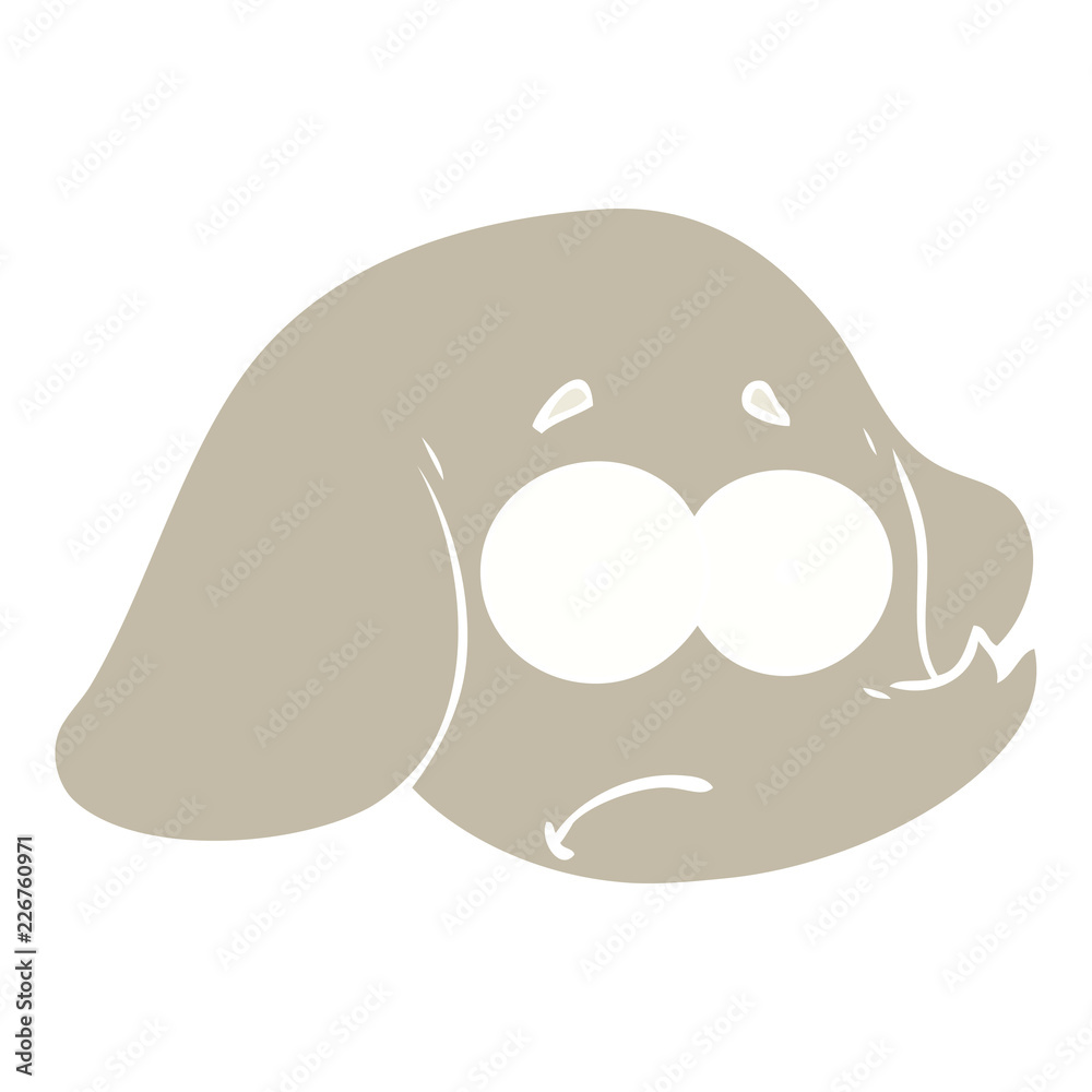 flat color style cartoon elephant face flat color style cartoon elephant face