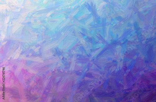 Illustration of blue and purple bristie brush oil paint horizontal background.