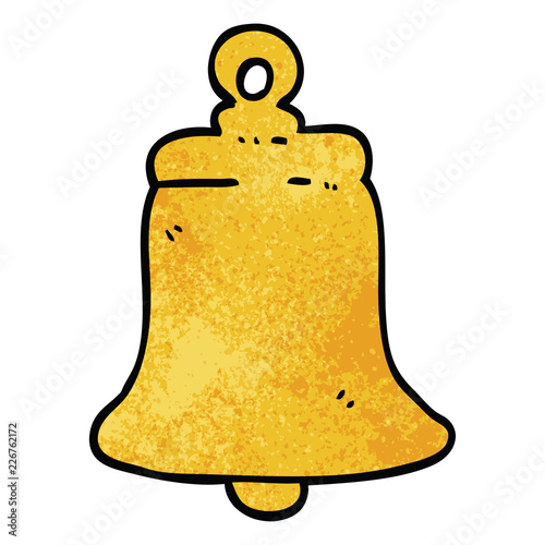 cartoon doodle ringing bell