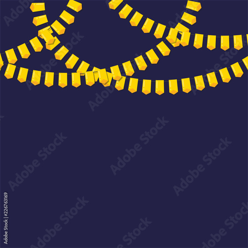 Garlands with lanterns