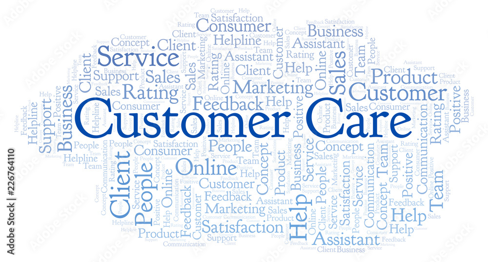 Customer Care word cloud. Customer Care word cloud.