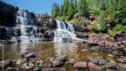 Gooseberry Middle Falls ,Beauty of nature,waterfall on the north shore of Lake Superior in Minnesota